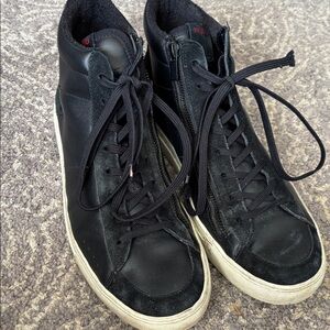 HUGO Black high top Sneakers futurism